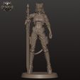 4.jpeg Cat Warrior Girl - Anime Fantasy Fighter STL for 3D Printing | Obsidian 3D