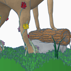 sm-back-right-flowers.png STL file Epic deer・3D printing model to download, GoogCraft