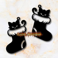 project_20231124_1331485-01.png kitten in Christmas stocking earrings christmas jewelry xmas decor
