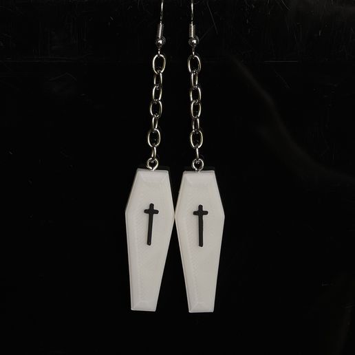 Coffin Earrings 3D model