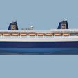 Untitled-8.jpg S.S. NORWAY cruise ship, final years version printable model - full hull and waterline