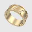 rotating_00.png Modernes geometrisches Band Ring 3D-Druck