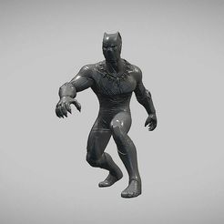 BLACK_PANTHER_POSE_009.jpg Fichier OBJ gratuit BLACK PANTHER V01 INSPIRITED MODEL・Plan imprimable en 3D à télécharger
