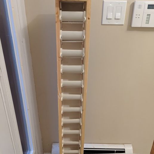 PVC Shop hardware organizer with 3D printed inserts 3D model