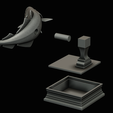 coalfish-open-mouth-statue-box-81.png COALFISH / POLLACHIUS VIRENS trophy with storage space for 3d printing