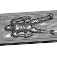 DSCfront.png Carbonite Encased Doom Slayer with Optional Control Panels and 2 Stands - By Request
