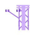 Right Side Tower Gantry split up part 2.stl Imperial Tie Fighter Top Entry Gantry with lift platform incl. parts for small printers