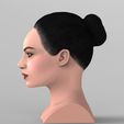 untitled.244.jpg Beautiful brunette woman bust ready for full color 3D printing TYPE 9