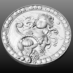 1.jpeg STL file Virgo Zodiac Medallion 3D Model・3D print design to download