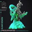 slime-demon-4.jpg The Reanimated - Demon Slime Creature Boss -  PRESUPPORTED - Illustrated and Stats - 32mm scale