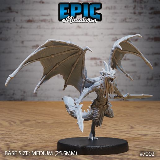 Draconic Demon Amethyst Attack ‧ DnD Miniature ‧ Tabletop Miniatures ‧ Gaming Monster ‧ 3D Model ‧ RPG ‧ DnDminis ‧ STL FILE