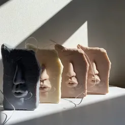 324.webp STL file Stone Face・3D print model to download