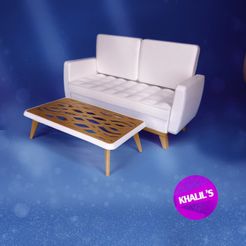 big-sofa.jpg 3D file Doll Sofa and Coffee Table ,Barbie ,Rainbow high doll , Doll Furniture・3D printer design to download