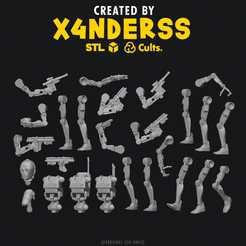 B2-Set-3-Pg2.png [X4NDERSS 1⁄48] MODULAR B1 DROID SET 3 • LEGION SCALE • TROOPER • FAN ART • STAR • TROOPERS • WARS • MARINE • SPACE • GALACTIC • SOLDIER • ROBOT • DROIDS • FREE •