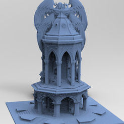 untitled.2884.png OBJ file Steampunk Medieval Tower Halloween 4・Model to download and 3D print, aramar