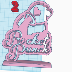 rocketpunch2.png STL file Rocket Punch v2 Kpop Display Logo Ornament・3D printable design to download