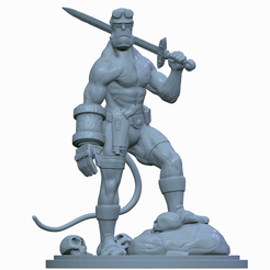 Hellboy-preview.png Archivo STL Hellboy 3d stl imprimible・Modelo de impresora 3D para descargar, neilanoba3dArt