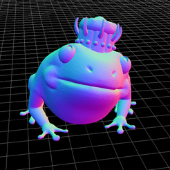 Frog-with-the-crown.png Fichier STL Grenouille avec couronne・Design à télécharger et à imprimer en 3D, FUN3D
