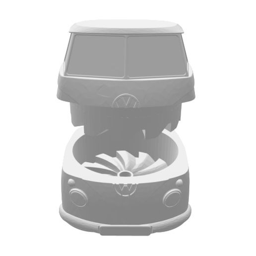 GRINDER GRINDER GRINDER GRINDER GRINDER GRINDER VOLKSWAGEN 60X55 MM GRINDER WEED EASY PRINT GRINDERKING TURBINE 49MM WITHOUT SUPPORTS 3D model