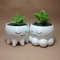 3.jpg STL file Cute Octopus Planters・Model to download and 3D print