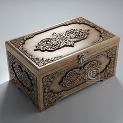 1.png 3D file Wooden Box 2 - Files For CNC (svg, dxf, eps, ai, pdf)・3D printing idea to download