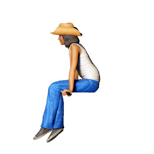 1Woman0089.jpg N1 Femme assise à l'arrière d'une camionnette