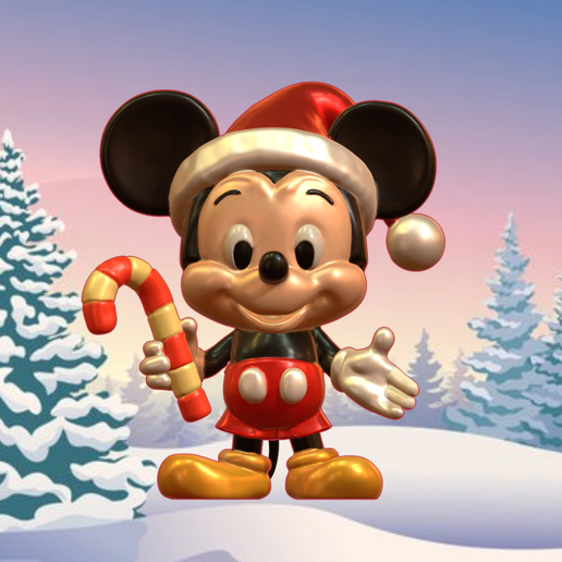 Png Mickey Mouse With Christmas Hat Mickey Mouse Santa Hat 3D