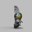 untitled.40.jpg CUTE CHIBI SPACEMAN ON HALF MOON 3D PRINT MODEL