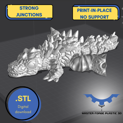 PRINT-IN-PLACE-NO-SUPPORT-17.png ARTICULATED FLEXI DINOSPIKE MFP3D -NO SUPPORT - PRINT IN PLACE - SENSORY TOY-FIDGET