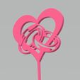 hz_ringeherz_torte_h6_P00156.jpg Cake, cake topper heart with two rings for wedding and engagement