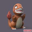 HalloweenCharmander01.jpg POKEMON - HALLOWEEN HORROR CHARMANDER (EASY PRINT NO SUPPORT)