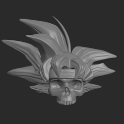 Bardock1.png Fichier STL Crâne de Bardock・Design pour imprimante 3D à télécharger