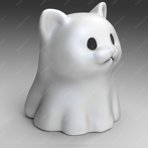 GC02.png Chat fantôme mignon STL