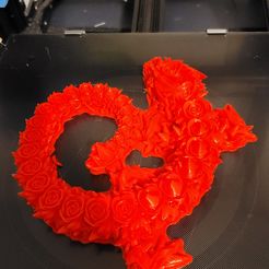 Dragón Rosa, Día de San Valentín, Mascota Flexi Wiggle articulada, Impresión en el lugar, Fantasía