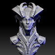 Screenshot-2025-09-18-090738.png Busto de Reina Demonio de Ciencia Ficción Oscura - Armadura alienígena, cuernos góticos y detalles futuristas - Coleccionable impreso en 3D