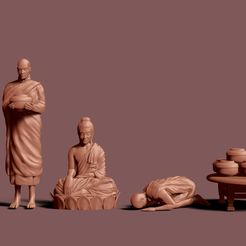 GP.jpg Buddha and Monks miniatures