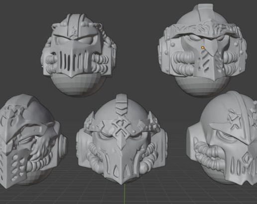 Space Wolves Style Helmets Pack — Viking Great Wolf Warriors