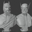 W_B.JPG Batman & Wolverine Greek Statue