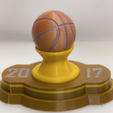 Trophy Basket 3D printing Cults.png Multi-color Basketball Trophy