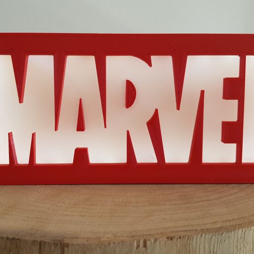 Archivo 3D Lámpara led MARVEL - Fan art - Decoración 🎨 ・Plan de ...
