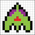 Galaga-enemy-ship-5-pixel-map.png Galaga pixel wall art