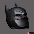 09.jpg Batman Helmet-The Batman 2021-Robert Pattinson-DC comic Fan Art 3D print model