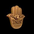 05.jpg Hamsa Hand symbol 3D model relief 02