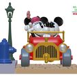 Mickey-Minnie-Driving-a-Car-color-1.jpg Fanart Vintage Card Mickey Minnie Driving a Car