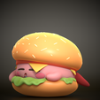 1-9.png kirby burger - kirby fanart 3D print model