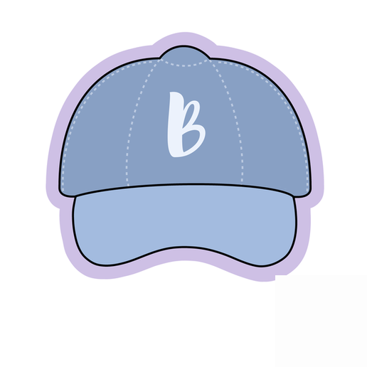 Baseball Cap Cookie Cutter STL – 2 Inch Sport Hat Shape Cutter