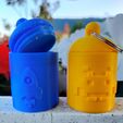 2.jpg Porta Chiavi , keychain  Container Space Invader