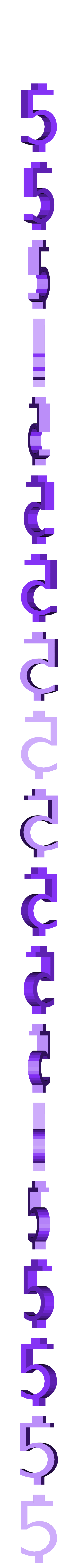 5.stl Basic Number Candle - Birthday Candle