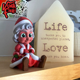 04.png Christmas Mrs Claus Flexi Print-In-Place + figure & keychain