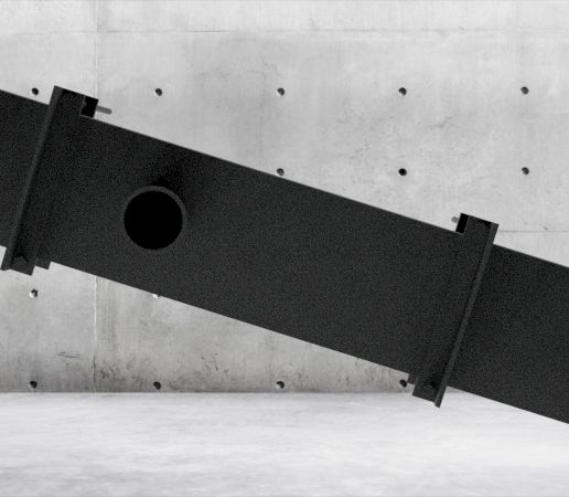 🏰 Rectangular Duct/ HVAC with hanger rod・ STL File for 3D